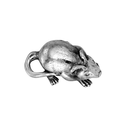 Сувенир из серебра "Мышь кошельковая денежная"